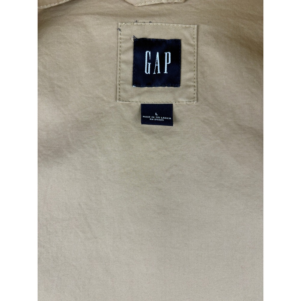 GAP Vintage Mens Barn Jacket Tan Cotton Zip Up Vintage 2004 Large 247222 - Picture 8 of 9